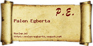 Palen Egberta névjegykártya